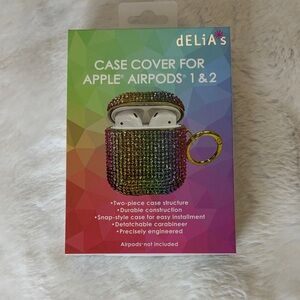 dELiA*s Rainbow Crystal AirPods Case Key Ring/Charm